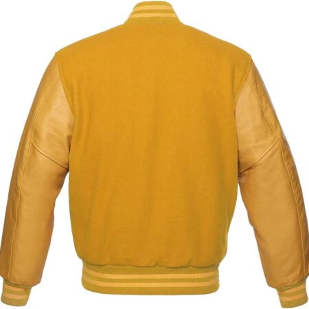 gold varsity jacket