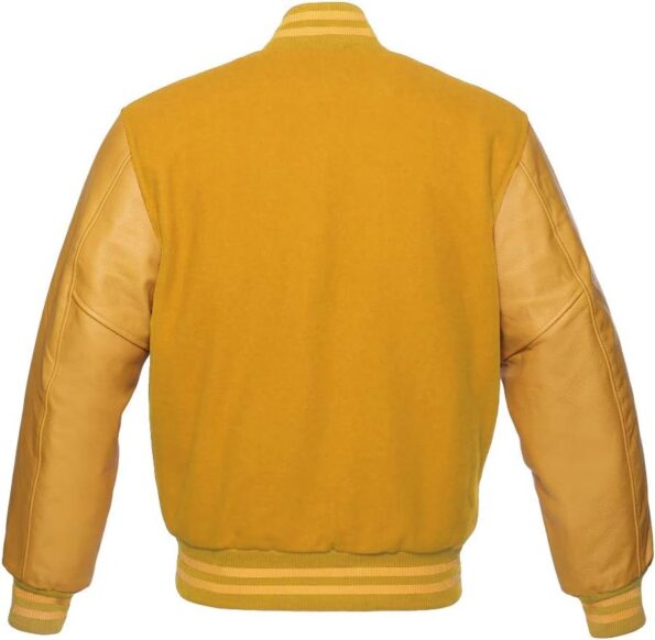 gold varsity jacket