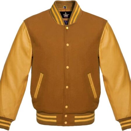varsity jacket gold