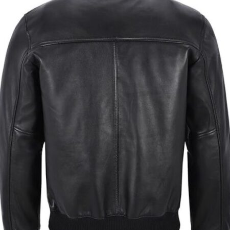 Black Leather Varsity Jacket
