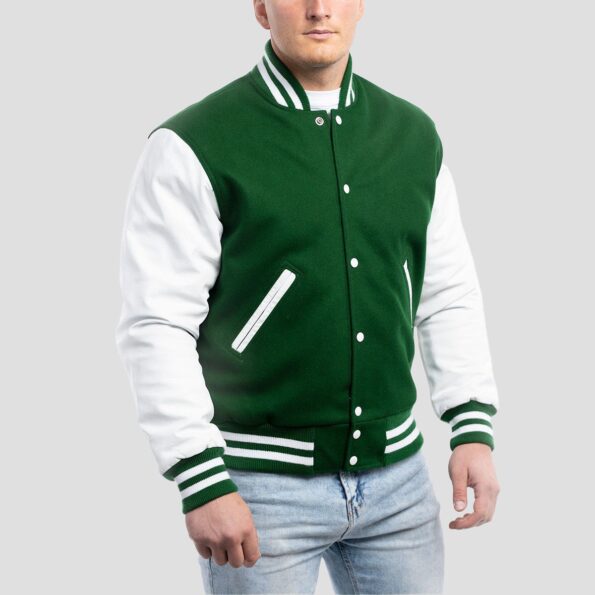 Mens Green Varsity Jacket