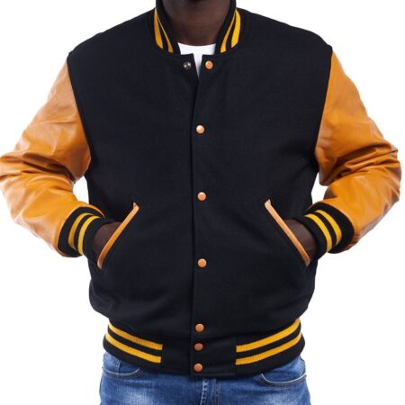 Gold And Black Varsity Jacket