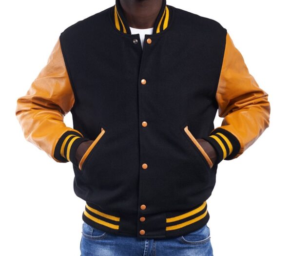 Gold And Black Varsity Jacket