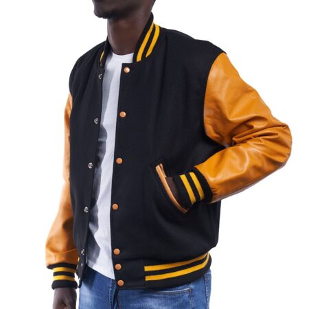 Gold And Black Varsity Jacket