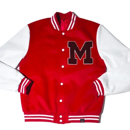 Letterman Jacket Red White