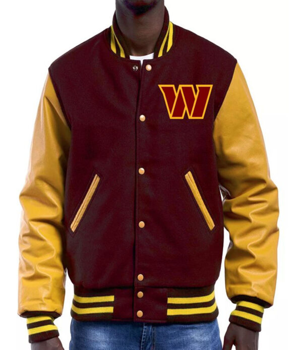 Maroon And Gold Varsity Jacket