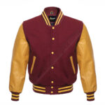 Maroon And Gold Varsity Jacket