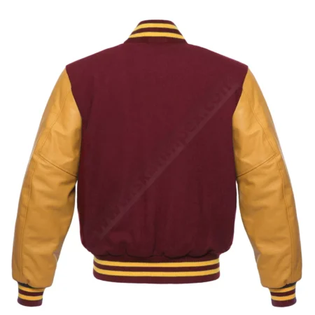 Maroon And Gold Varsity Jacket