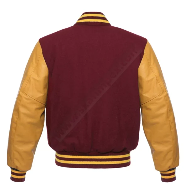 Maroon And Gold Varsity Jacket