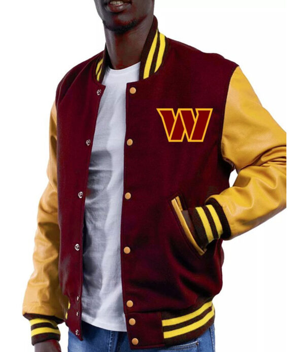 Maroon And Gold Varsity Jacket