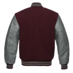 Maroon And Grey Varsity Jacket
