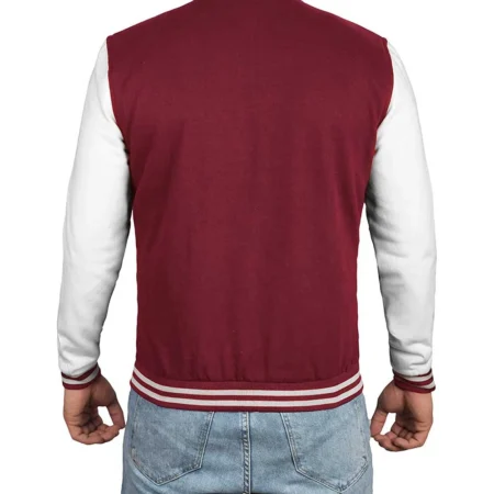 Maroon And White Varsity Jacket