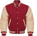 Maroon Gold Varsity Jacket