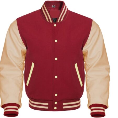 Maroon Gold Varsity Jacket