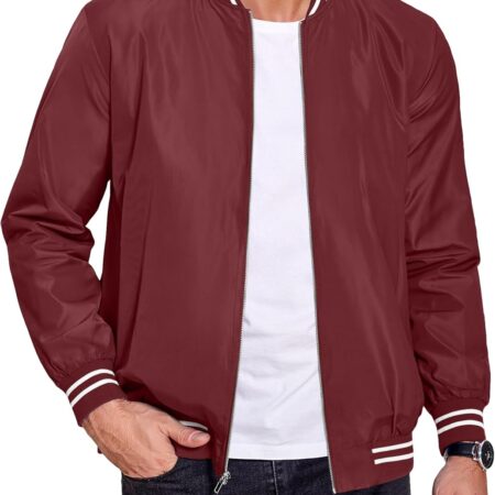 Maroon Varsity Bomber Jacket