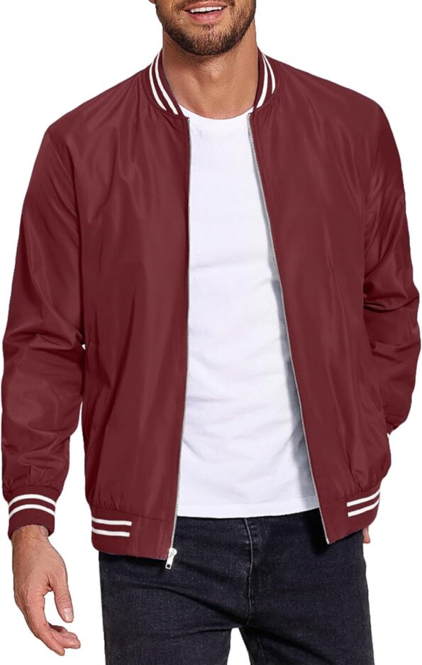 Maroon Varsity Bomber Jacket