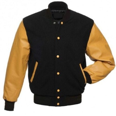 varsity jacket black and gold