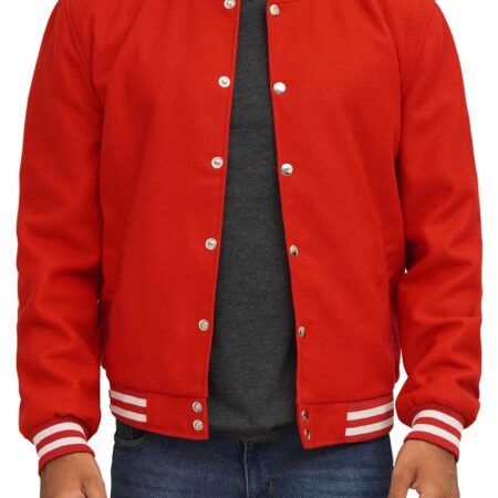 Men's Red Varsity Jacket