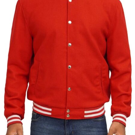 Men's Red Varsity Jacket