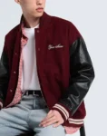 Topman Varsity Jacket Maroon
