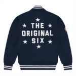 Toronto Maple Leafs OVO x NHL Blue Full-Snap Varsity Jacket