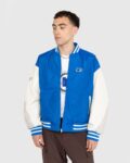 Ader Error Blue And White Varsity Jacket