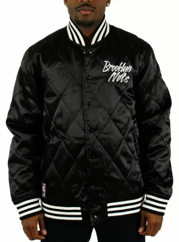Brooklyn Nets Black Embroidered Quilted Satin Jacket 2 600x809 1