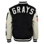 Homestead Grays Vintage Black White Wool & Leather Varsity Jacket