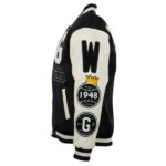 Homestead Grays Vintage Black White Wool & Leather Varsity Jacket