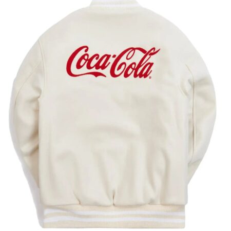 Kith x Coca-Cola x Golden Bear White Varsity Jacket