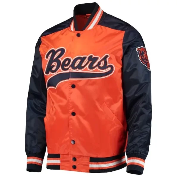 Mens Orange Chicago Bears Jacket 1