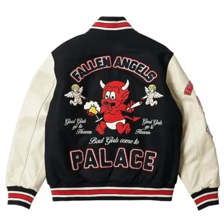 Palace Fallen Angels Navy & Off White Varsity Jacket