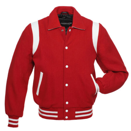 Red Wool Varsity Jacket