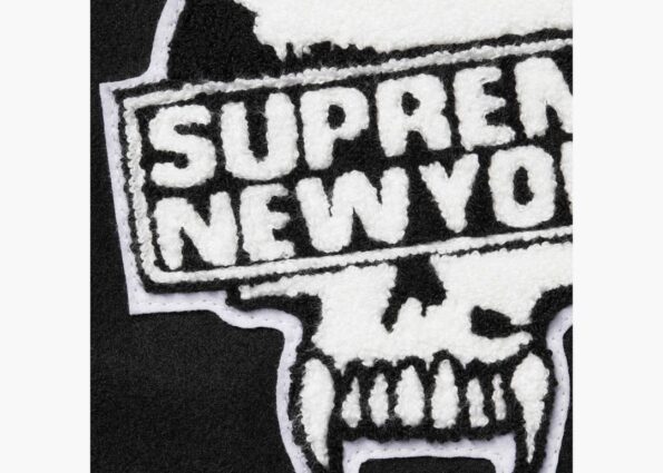 Supreme Bounty Hunter Black Wool & Leather Varsity Jacket