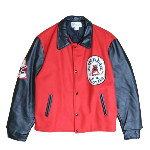 Tottenham Shooters Hockey Leather Wool Varsity Jacket