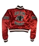 Womens-Clark-Atlanta-University-Burgundy-Satin-Jacket-1.webp