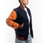 Womens-Navy-Blue-And-Orange-Wool-And-Leather-Varsity-Jacket.jpg