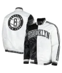 Black/White Brooklyn Nets Fast Break Jacket