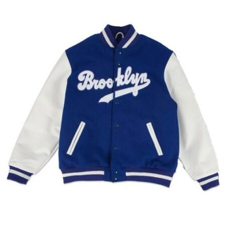 Brooklyn Dodgers Blue and White Letterman Jacket