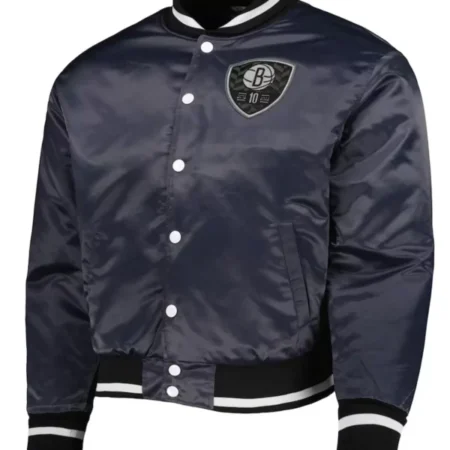 Brooklyn Nets 10th Anniversary Charcoal Satin Jacket