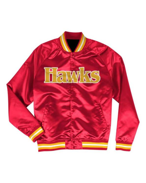 nba atlanta hawks navy satin jacket 3