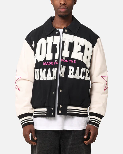 Vice City Loiter Racing Varsity Jacket Black Vice City Loiter Racing Varsity Jacket Black