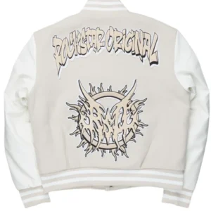 fio beige/white varsity jacket