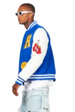 eisen royal blue/white varsity jacket eisen royal blue/white varsity jacket
