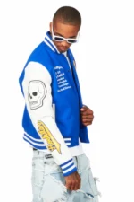 eisen royal blue/white varsity jacket eisen royal blue/white varsity jacket