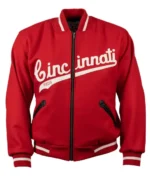 1969 Cincinnati Reds Varsity Red Wool Jacket