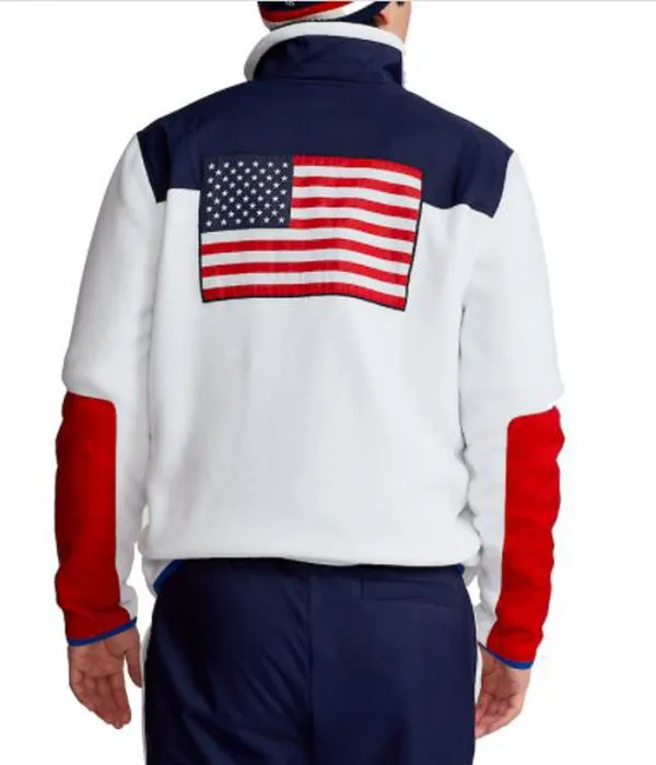 2022 Olympics Ceremony Team USA Navy Blue and White Jacket 2022 Olympics Ceremony Team USA Navy Blue and White Jacket