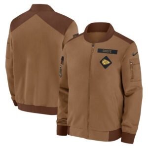 Kansas City Chiefs Salute To Service Brown Bomber Jacket