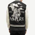 AMIRI Men's MA Angel Varsity Jacket in Black AMIRI Men's MA Angel Varsity Jacket in Black