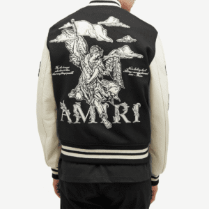 AMIRI Men's MA Angel Varsity Jacket in Black